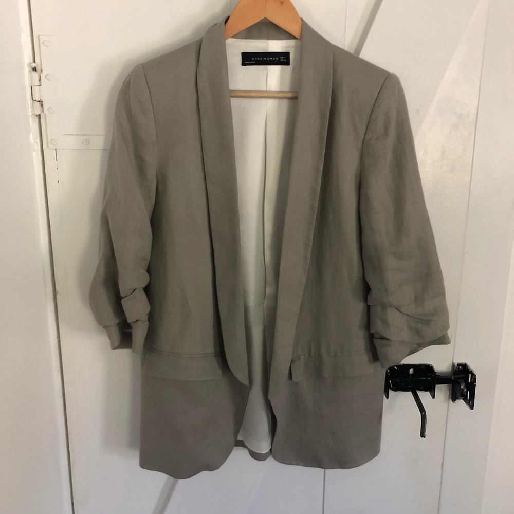 ZARA beige blazer, 3/4 sleeves | Like new!